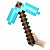 картинка Алмазная пиксельная кирка Майнкрафт [Minecraft] 45 см. Купить Алмазная пиксельная кирка Майнкрафт [Minecraft] 45 см в магазине 66game.ru