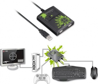 Адаптер Hama Speedshot Lite converter mouse keyboard Xbox360 (USED)