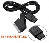 картинка Кабель RGB Scart для N64-SNES-NGC-SFC 1,8 м. Купить Кабель RGB Scart для N64-SNES-NGC-SFC 1,8 м в магазине 66game.ru