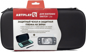 Чехол и защитная пленка Artplays для Nintendo Switch Lite черный