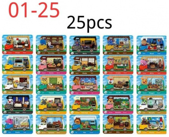 25 карт Amiibo Animal Crossing New Horizons с NXP чипом
