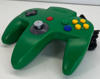 Проводной геймпад для Nintendo 64 зеленый оригинал NUS 005