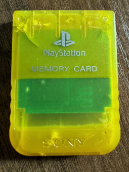 Карта памяти для PS1 оригинал жёлтая