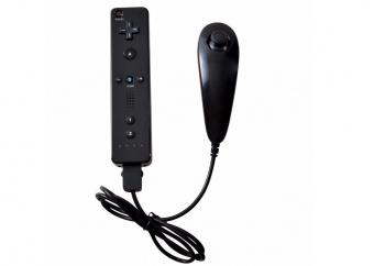 Комплект джойстиков Nintendo Wii Remote + Wii Nunchuk (черный) без Motion Plus  2
