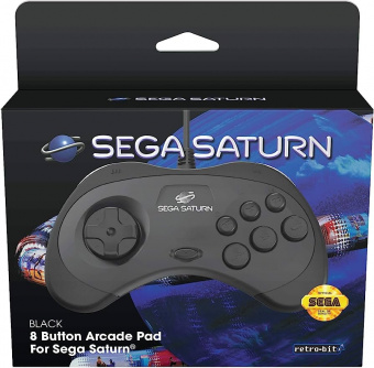 8 Button Arcade Pad for Sega Saturn Retro-Bit (RET00129)