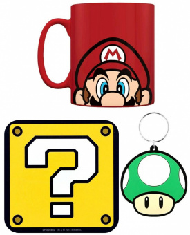 Набор подарочный Super Mario (Mario) Кружка 315ml+Подставка+Брелок GP85204 1