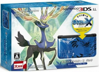 Nintendo 3DS LL XL Pokemon X Pack Limited Xerneas Yveltal Blue + 32 Gb (Игры) [USED]