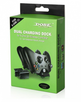 Зарядная станция для 2-х геймпадов + 2 аккумулятора для Xbox One DOBE (TYX - 695)