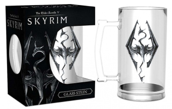 Кружка стеклянная Skyrim Dragon Symbol GLF0011 ABYstyle